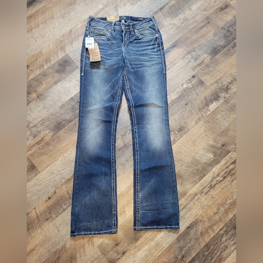 Women's Silver Suki boot cut jeans size 28 waist